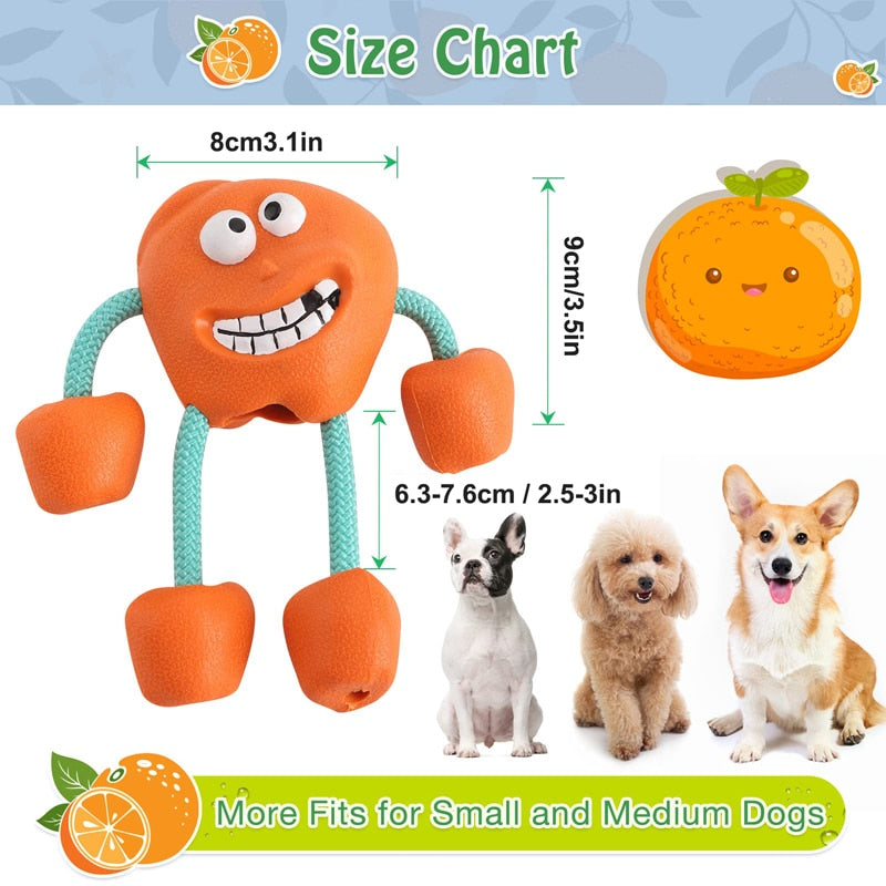 Orange Squeaky Dog Chew Toys