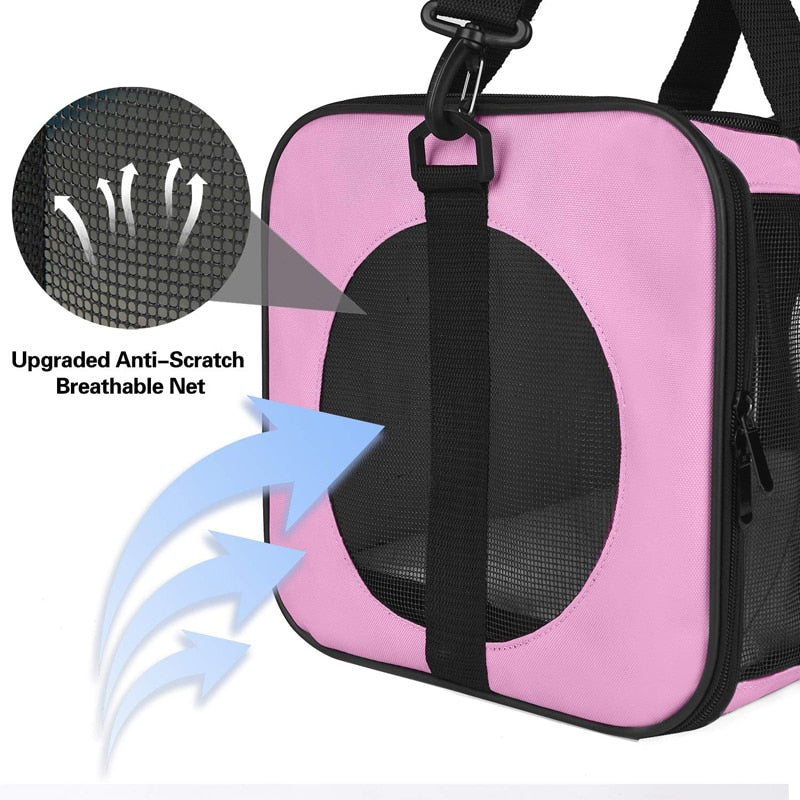 Collapsible Fleece Pad Pet Travel Bag