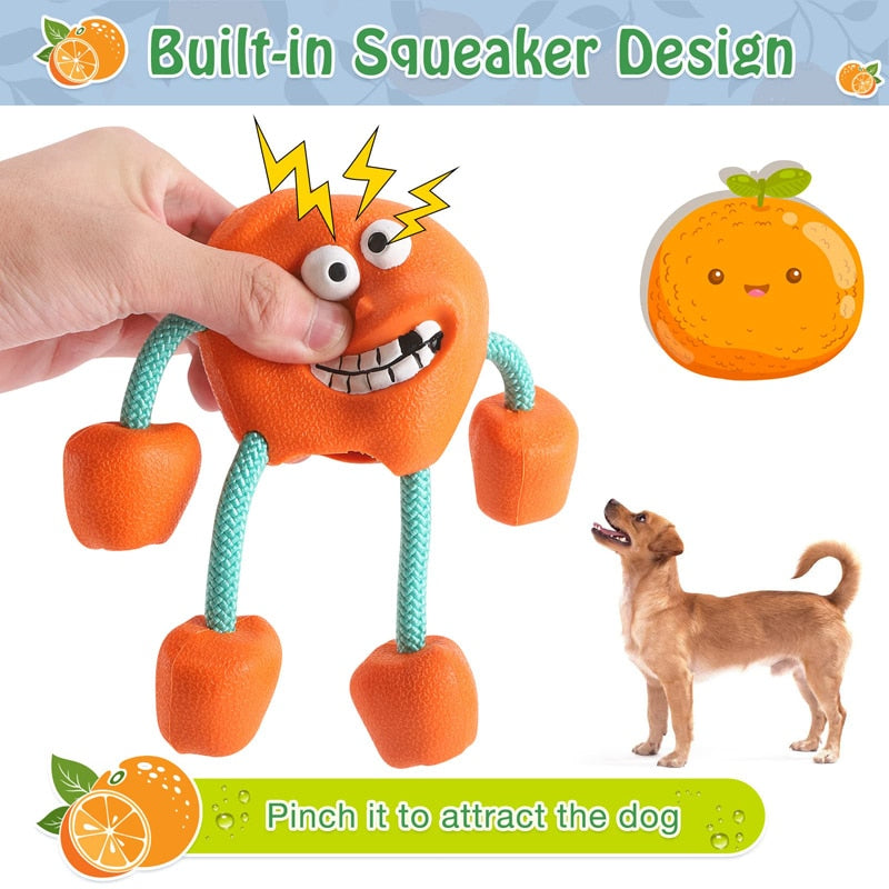 Orange Squeaky Dog Chew Toys