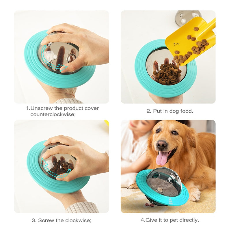 Flying Saucer Dog Slow Feeder Toys