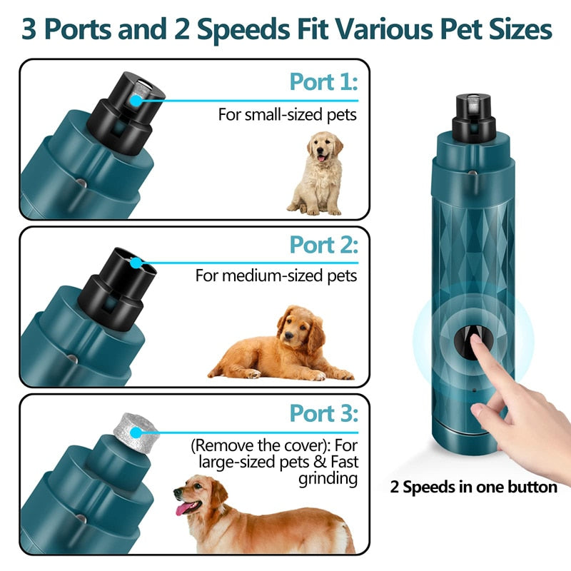 2 Speed Rechargeable Dog Nail Grinder