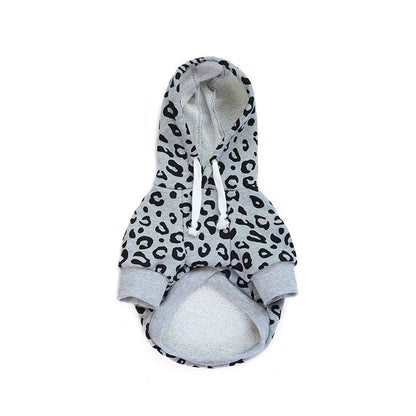 Leopard Cotton Fleece Dog Hoodies