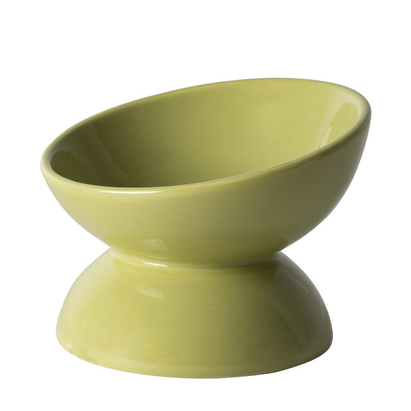 Ceramic High Foot Cat Bowl