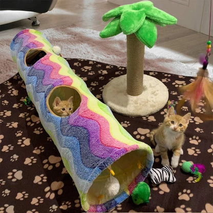 Scratch Resistant Foldable Cat Tunnel