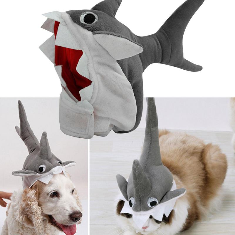 Cute Shark Shape Dog Headress