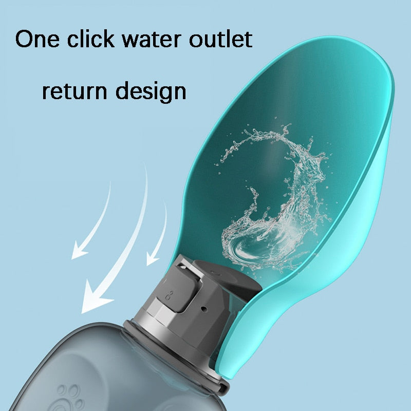 800ml Silicone Leaf Design Dog Water Bottle