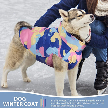 Zip Up Camouflage Dog Winter Jacket