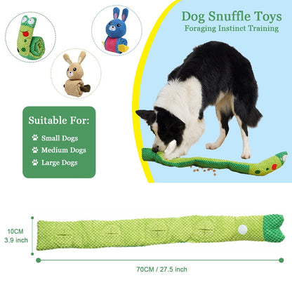 Squeaky Snake Snuffle Dog Toy