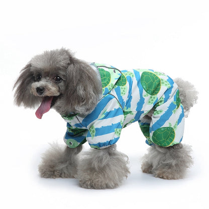 Cute Turtle Design Dog Raincoats