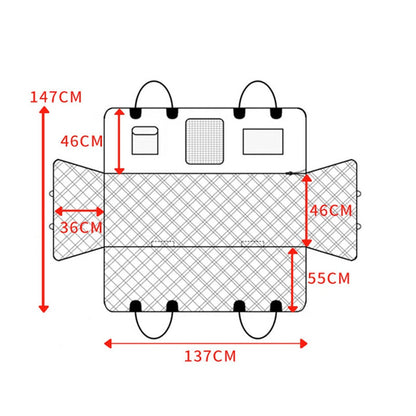 Oxford Mesh Pet Car Cushion Protector