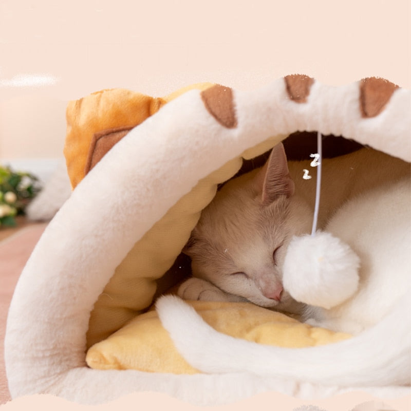 Cute Snail Deep Sleep Cat Bed