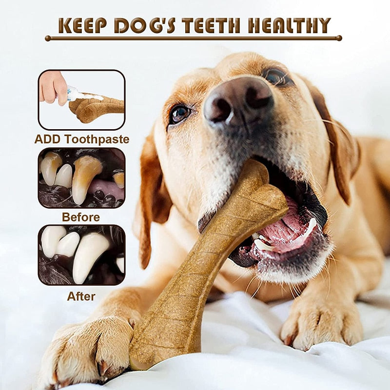 Natural Wood Powder Dog Chew Toy