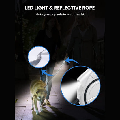 360° No Tangle Flashlight Dog Leash