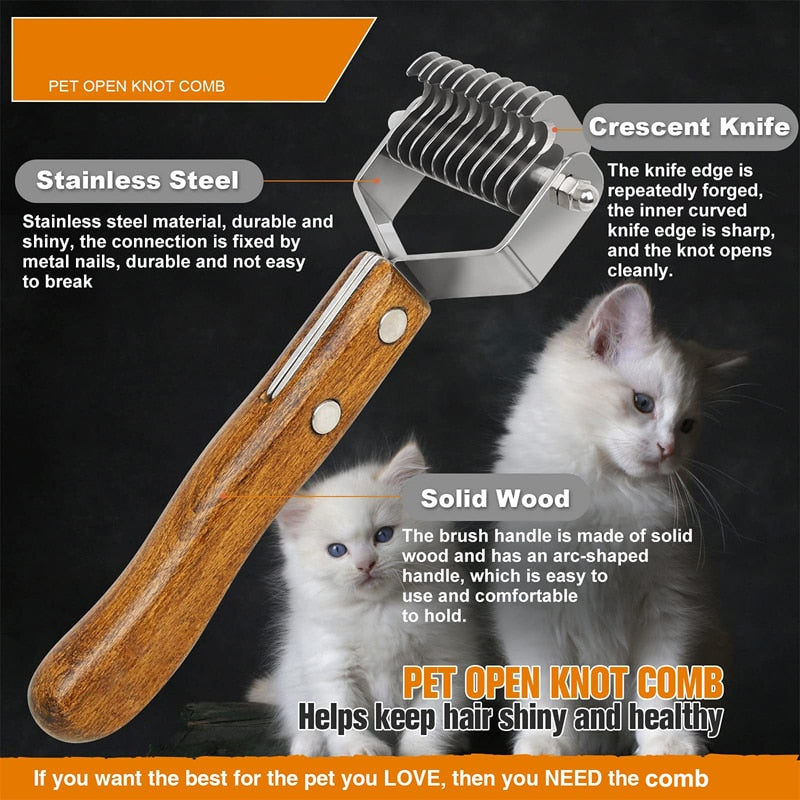 Professional Pet Dematting Undercoat Brush