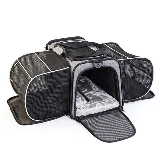 Luxury 2 Side Expandable Dog Carrier