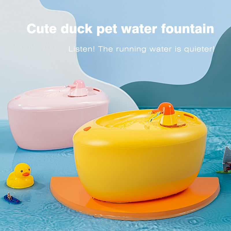 2L Creative Cute Duck Cat Water Fountain