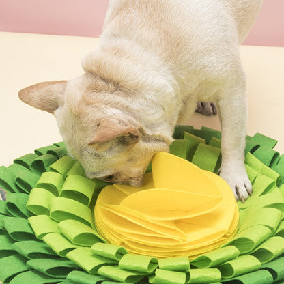 Green Flower Fun Pet Snuffle Mat