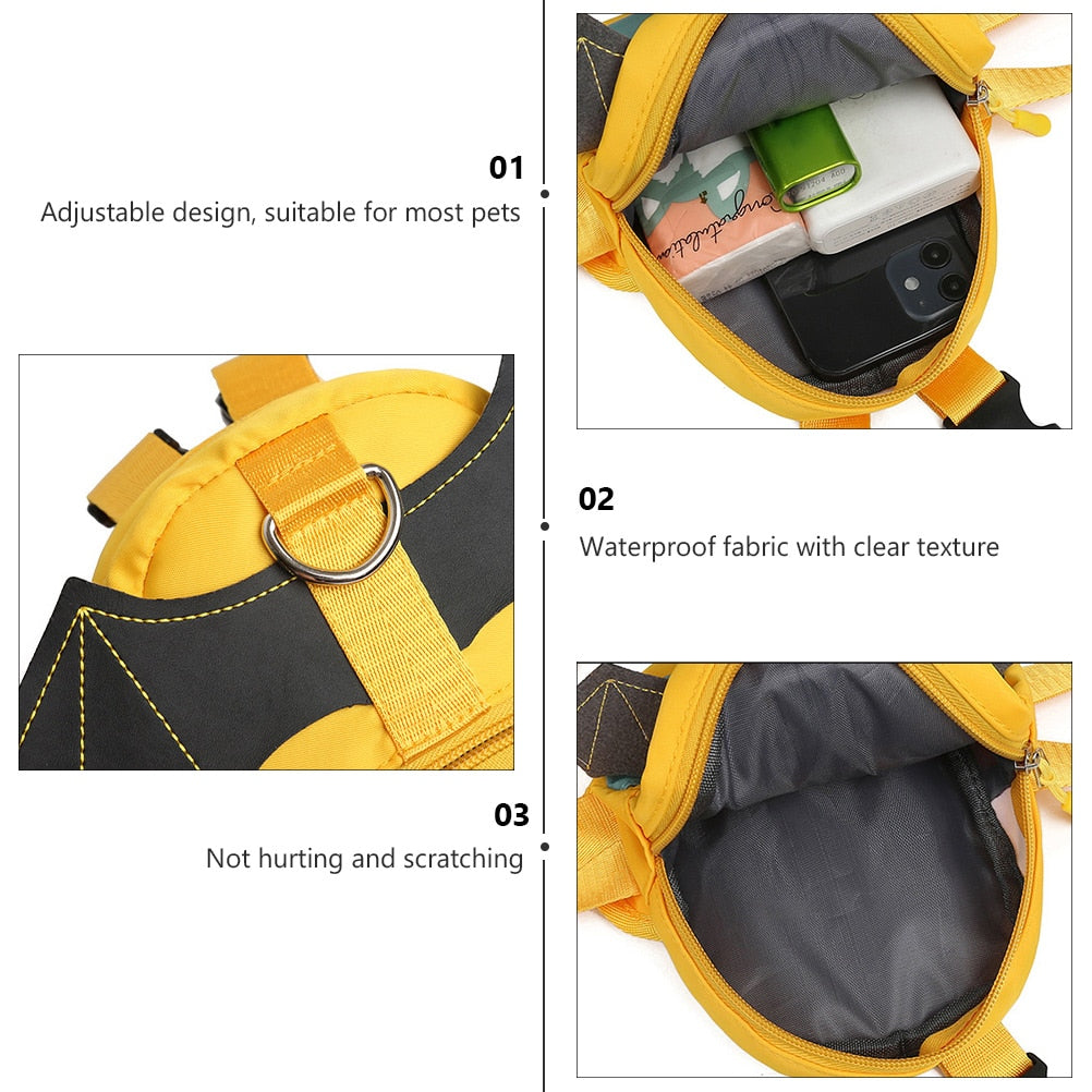 Small Dog Backpack Harness Vest