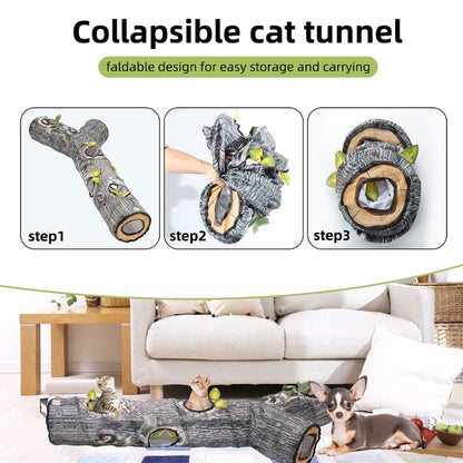 Tree Pattern Collapsible Cat Tunnel