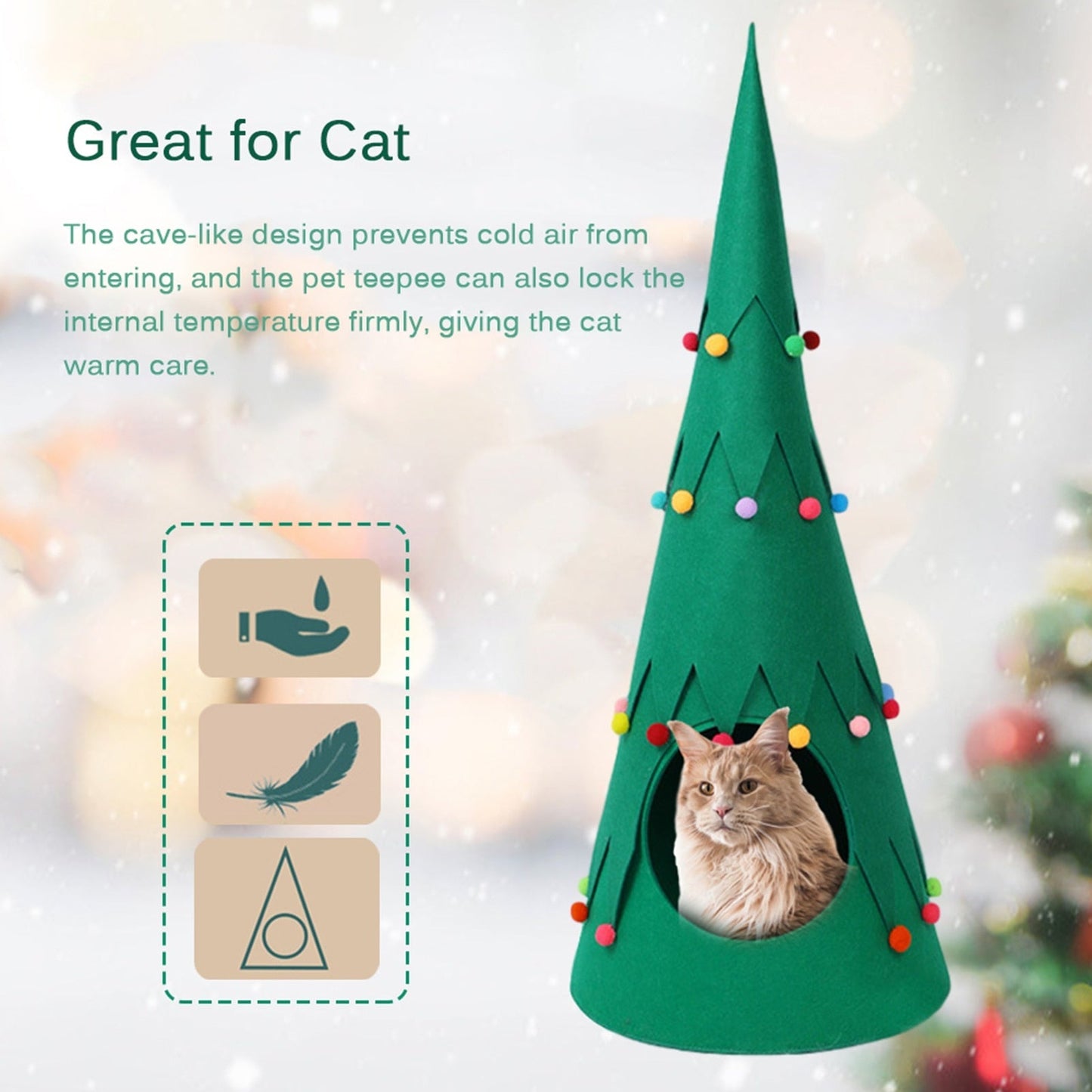 Christmas Tree Cat Bed