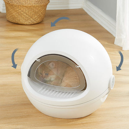 Enclosed Space Capsule Cat Litter Box