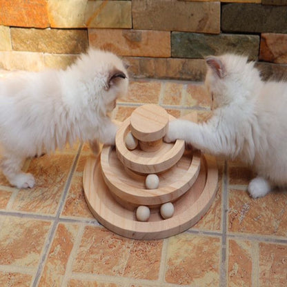 2 Layers Cat Track With Balls Toys