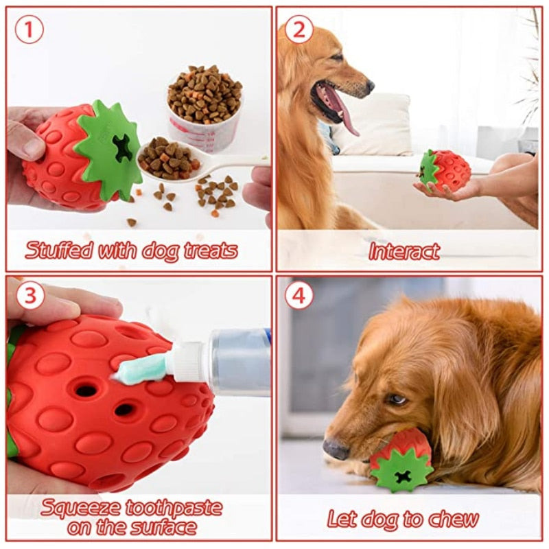 Indestructible Strawberry Dogs Chew Toys