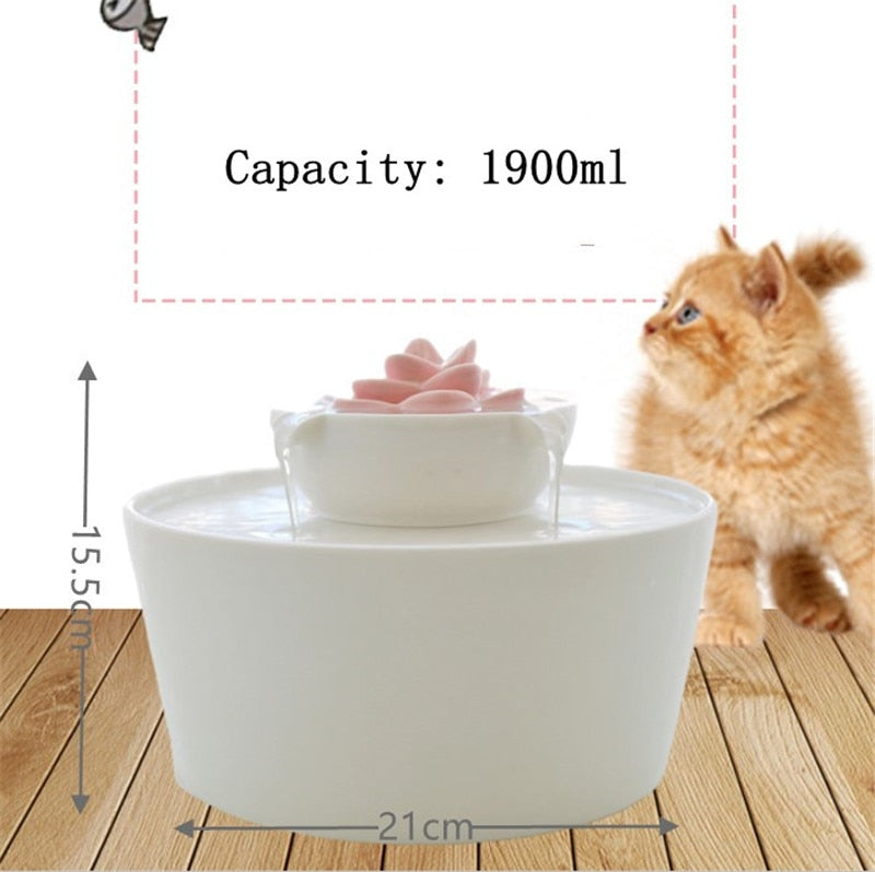 1.9L Ceramic Cat Water Fountain