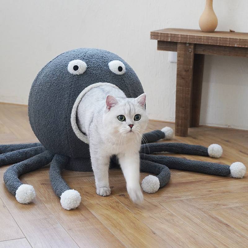 Octopus Shape Design Cat Bed