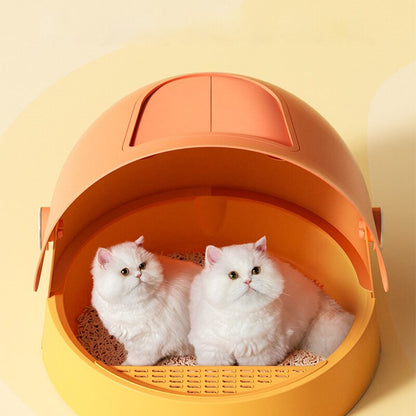 Fully Enclosed Flip Top Duck Cat Litter Box