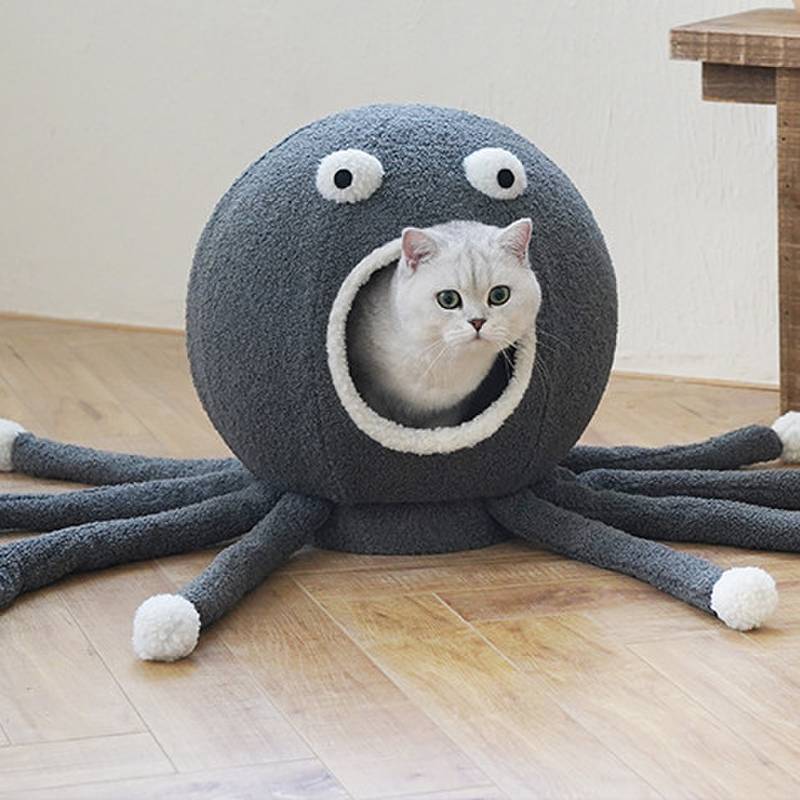 Octopus Shape Design Cat Bed