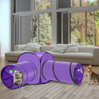 3 Ways Collapsible Cat Tunnel