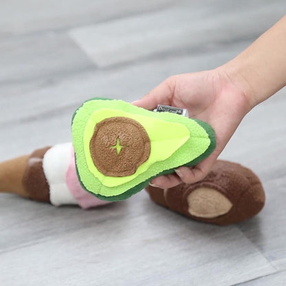 Squeaky Avocado Dog Puzzle Toys