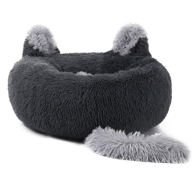 Luxury Plush Calming Round Dog Bed