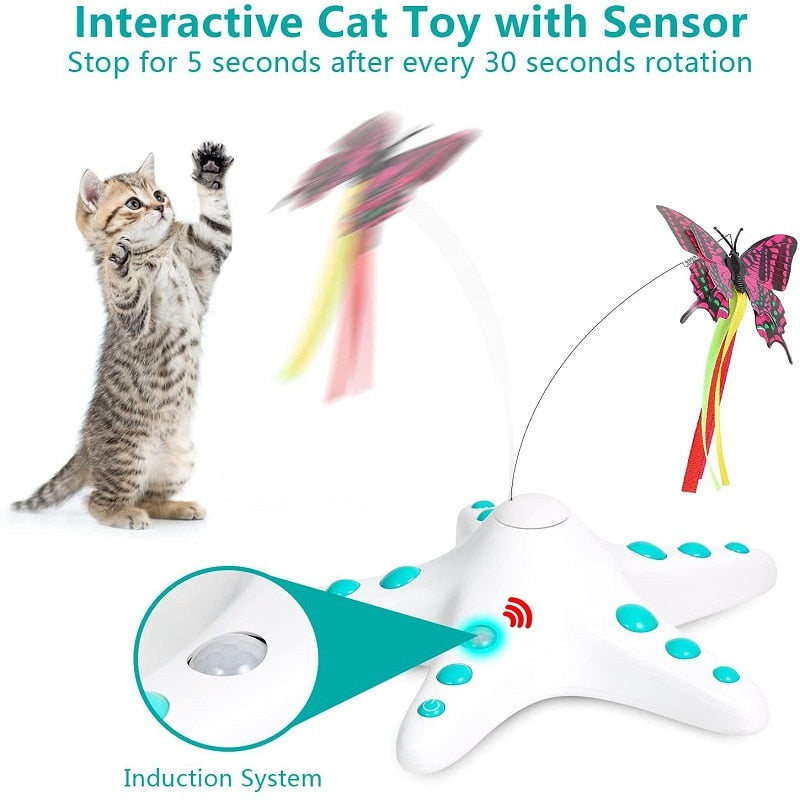 Smart Automatic Funny Butterfly Cat Toy