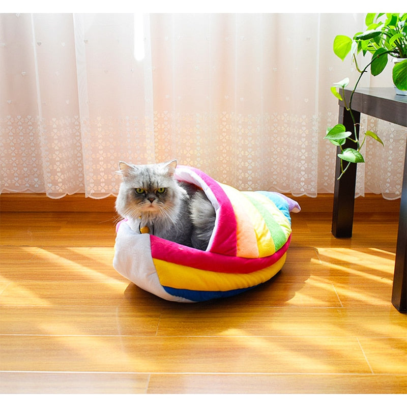 Rainbow Boat Pet Sofa Bed