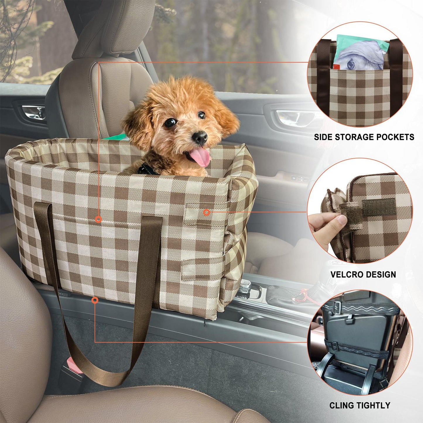 Luxury Dog Car Seat Soft Booster