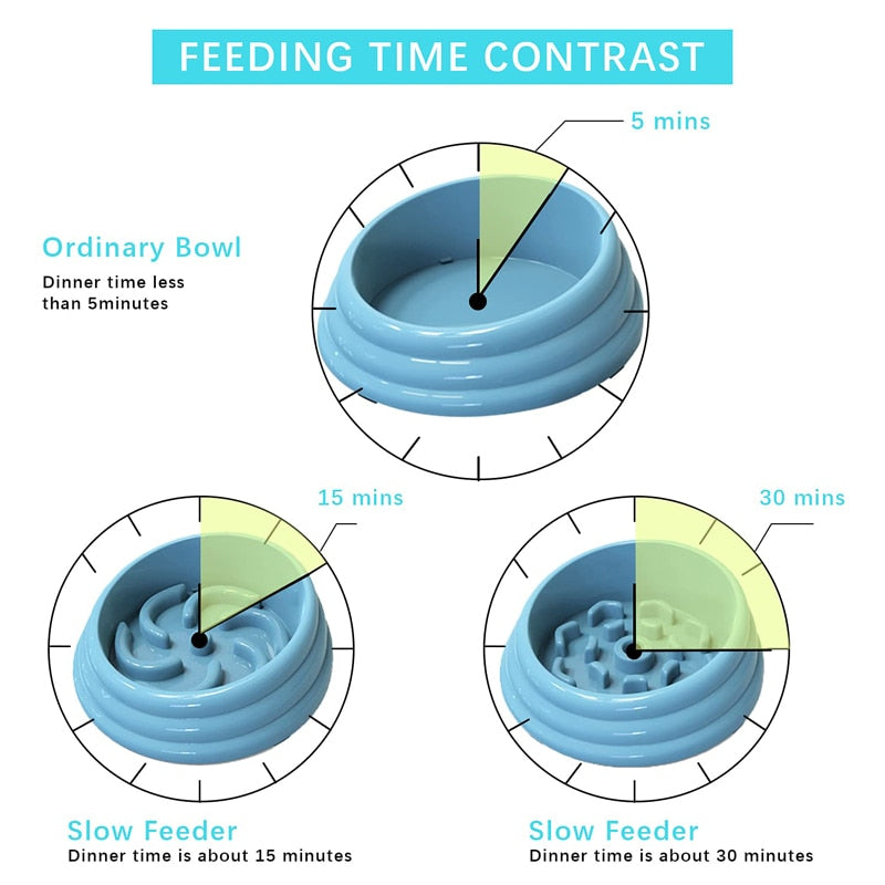 Bite Resistance Pet Slow Feeder Bowl