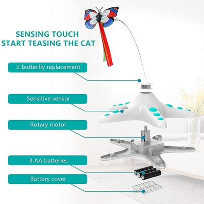 Smart Automatic Funny Butterfly Cat Toy