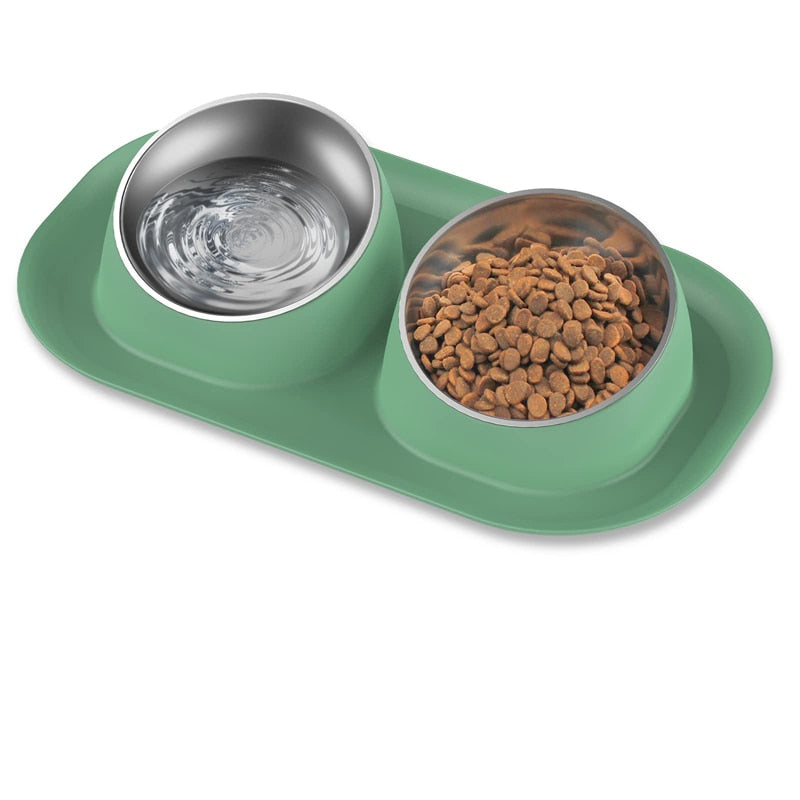 Stainless Steel Tilted Dog Feeding Bowl