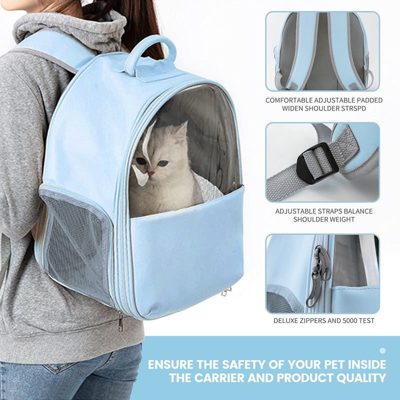 Leather Travel Small Pet Backpack