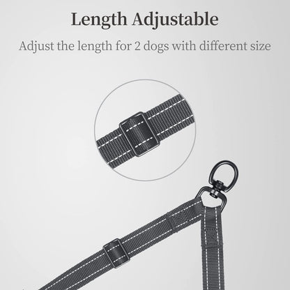 Double Extension Double Dog Leash