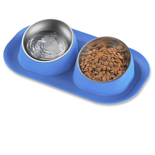 Stainless Steel Tilted Dog Feeding Bowl