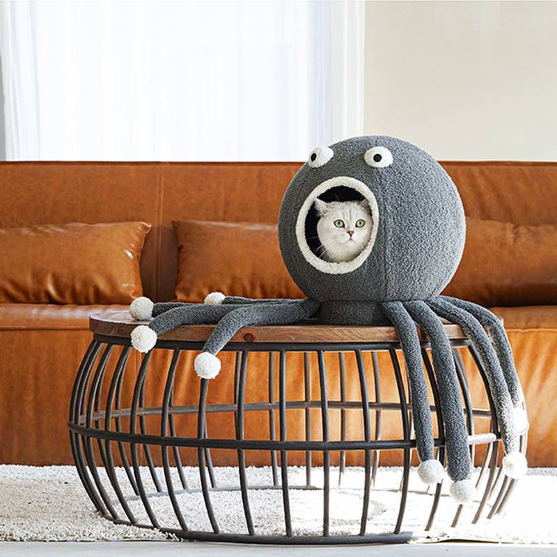 Octopus Shape Design Cat Bed