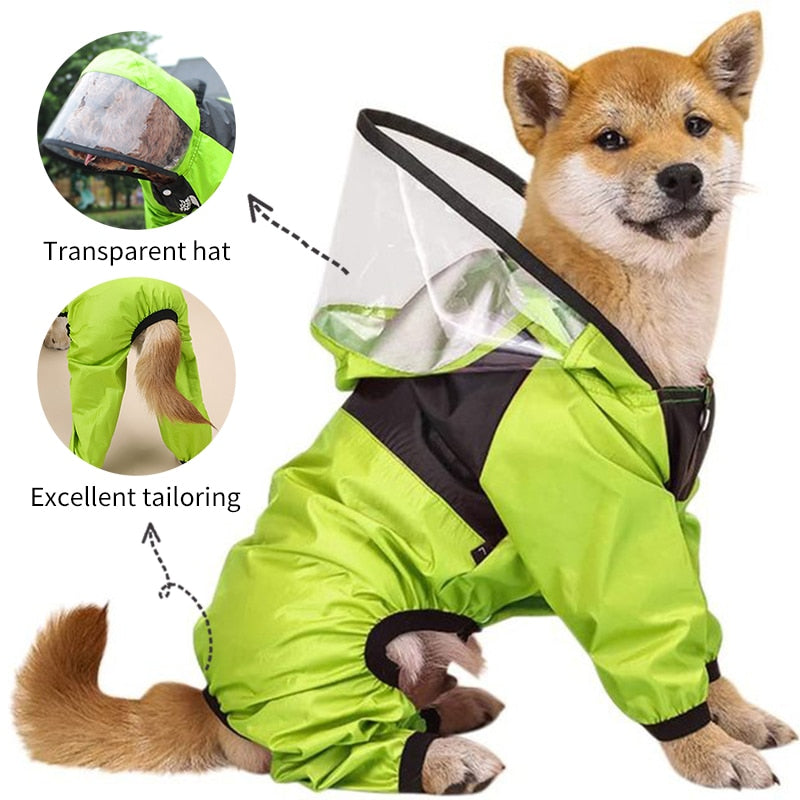 Waterproof Reflective Dog Rain Jacket