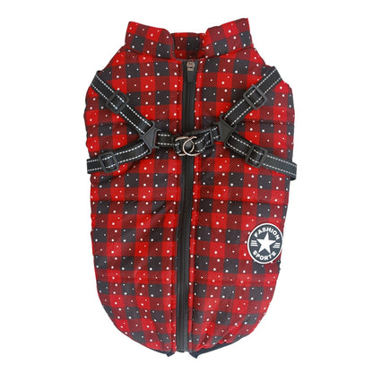 Christmas Dog Coat Winter Harness