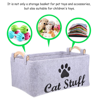 Pet Cats Toys Storage Basket